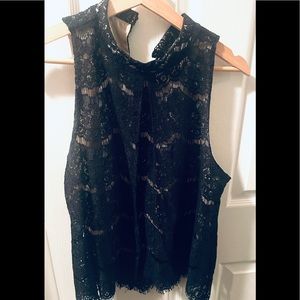 Lace Dressy Sleeveless Top (Size Large:Juniors)